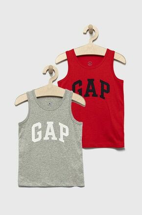 Otroška bombažna kratka majica GAP - pisana. Otroška majica brez rokavov iz kolekcije GAP. Model izdelan iz tanke