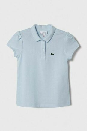 Lacoste otroška bombažna kratka majica - modra. Kratka majica iz kolekcije Lacoste. Model izdelan iz tanke