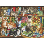 WEBHIDDENBRAND GIBSONS Puzzle Mačke v knjigah 1000 kosov