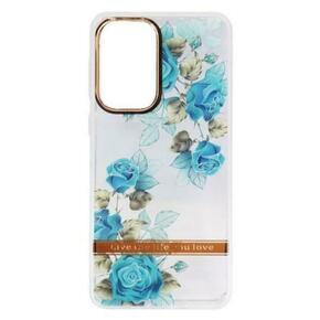 Gumiran ovitek (TPUP) za Samsung Galaxy A33 5G - Flowers - moder