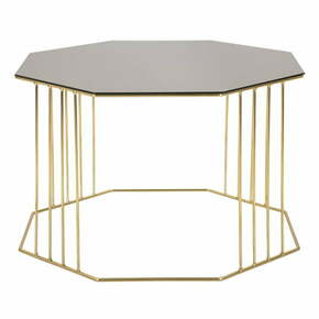 Kavna mizica v zlati barvi ø 45 cm Octagon - Mauro Ferretti