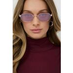 Sončna očala Gucci ženski - modra. Sončna očala iz kolekcije Gucci. Model z enobarvnimi stekli in okvirji iz plastike. Ima filter UV 400.