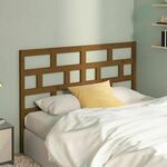 Greatstore Vzglavje postelje, rjava barva, 141x4x100 cm, masivni borov les