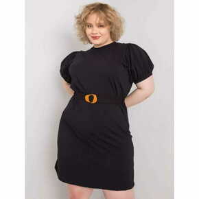 BASIC FEEL GOOD Ženska plus velikost obleka s pasom MYLAH black RV-SK-6636.88_365060 XL