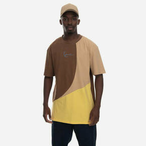 Bombažna kratka majica Karl Kani Signature Block Tee rjava barva - rjava. Ohlapna kratka majica iz kolekcije Karl Kani