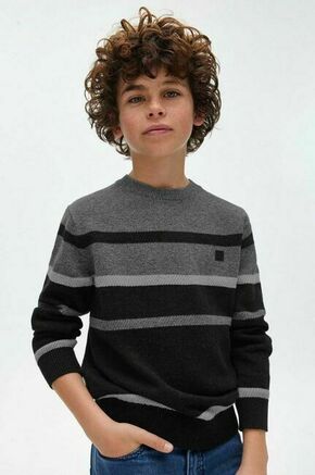 Otroški pulover s primesjo volne Mayoral siva barva - siva. Otroške Pulover iz kolekcije Mayoral. Model izdelan iz vzorčaste pletenine. Model iz izjemno udobne tkanine z visoko vsebnostjo bombaža.