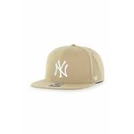 Kapa s šiltom 47 brand MLB New York Yankees bež barva, B-NSHOT17WBP-KHB - bež. Kapa s šiltom vrste snapback iz kolekcije 47 brand. Model izdelan iz pletenine z nalepko.