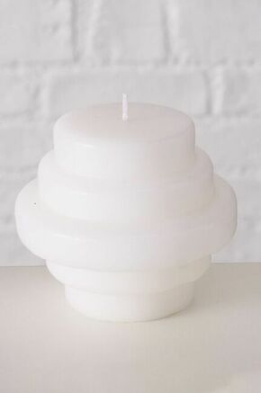 Boltze sveča brez vonja Trapeca - bela. Sveča brez vonja iz kolekcije Boltze. Model izdelan iz voska.