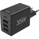 Hama hitri polnilec USB 1x USB-C + 3x USB-A, PD/QC, 35 W