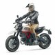 Bruder 63051 motocikl Scrambler Ducati Desert Sled + figurica