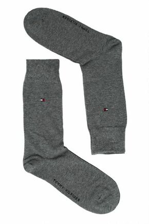 Tommy Hilfiger nogavice (2-pack) - siva. Nogavice iz kolekcije Tommy Hilfiger. Model izdelan iz enobarvnega materiala. V kompletu sta dva para.