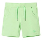 vidaXL Otroške kratke hlače fluorescentno zelene 92