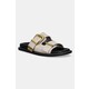 Natikači Steve Madden Arch-E - bež. Natikači iz kolekcije Steve Madden. Model je izdelan iz ekološkega usnja. Model z gumijastim podplatom, ki je trpežen in odporen na poškodbe.