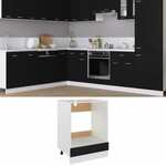 Kuhinjska omarica črna 60x46x81,5 cm iverna plošča