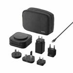 Belkin BOOST CHARGE PRO Qi2 3v1 Brezžična zložljiva potovalna podloga za iPhone/Apple Watch/AirPods, črna + adapterji