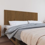 vidaXL Stensko posteljno vzglavje medeno rjavo 185x3x60 cm borovina
