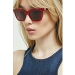 Sončna očala Love Moschino ženski, roza barva - roza. Sončna očala iz kolekcije Love Moschino. Model z enobarvnimi stekli in okvirji iz plastike. Ima filter UV 400.