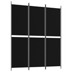 vidaXL Paravan 3-delni črn 150x180 cm blago