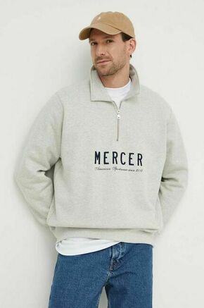 Bombažen pulover Mercer Amsterdam siva barva - siva. Pulover iz kolekcije Mercer Amsterdam