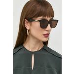 Sončna očala Bottega Veneta ženski, rjava barva - rjava. Sončna očala iz kolekcije Bottega Veneta. Model s enobarvnimi stekli in okvirji iz plastike. Ima filter UV 400.