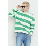 Bombažen pulover Tommy Jeans moška, zelena barva - zelena. Mikica iz kolekcije Tommy Jeans. Model izdelan iz rahlo elastične pletenine. Visokokakovosten material, izdelan v skladu z načeli trajnostnega razvoja.