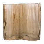 Svetlo rjava steklena vaza PT LIVING Wave, višina 18 cm