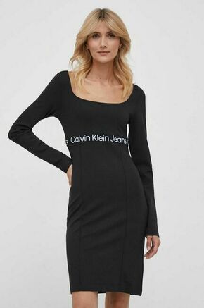 Calvin Klein Jeans Vsakodnevna obleka J20J221989 Črna Slim Fit
