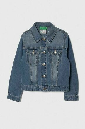 Otroška jeans jakna United Colors of Benetton - modra. Otroški jakna iz kolekcije United Colors of Benetton. Prehoden model