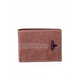 Buffalo Rjava usnjena denarnica z emblemom in šivi CE-PR-N992-H-3.87_281623 Univerzalni
