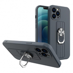 slomart Ring Case silikonski ovitek s prstnim oprijemom in stojalom za Xiaomi Redmi Note 10 5G / Poco M3 Pro dark blue