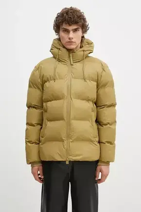 Jakna Rains Alta Puffer Jacket W3T3 - zelena. Jakna iz kolekcije Rains. Podložen model