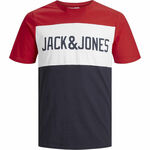 Jack&amp;Jones Moška majica JJELOGO Slim Fit 12173968 Tango Red (Velikost S)