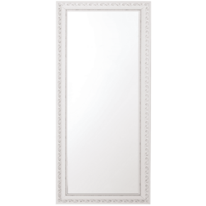 Beliani Stensko ogledalo v belem okvirju 50 x 130 cm MAULEON