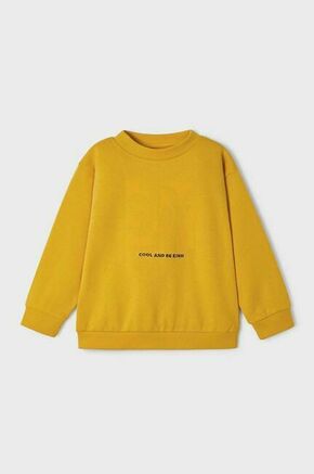 Otroški pulover Mayoral rumena barva - rumena. Otroški pulover iz kolekcije Mayoral. Model izdelan iz pletenine s potiskom.