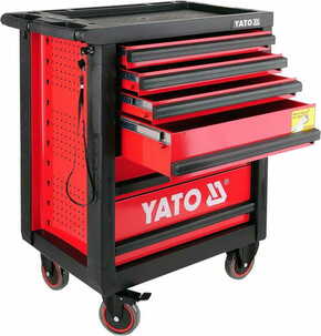 YATO Mobilna delavnica omarica 6 rdeči predali