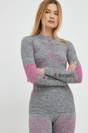 Funkcionalna majica z dolgimi rokavi X-Bionic Energy Accumulator 4.0 siva barva - siva. Funkcionalna majica z dolgimi rokavi iz kolekcije X-Bionic. Model izdelan iz materiala s termoizolacijskimi funkcijami.