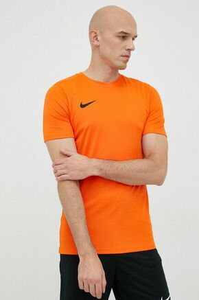Kratka majica za vadbo Nike oranžna barva - oranžna. Kratka majica za vadbo iz kolekcije Nike. Model izdelan iz materiala
