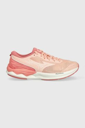 Tekaški čevlji Mizuno Wave Revolt 3 roza barva - roza. Tekaški čevlji iz kolekcije Mizuno. Model dobro stabilizira stopalo in ga dobro oblazini.