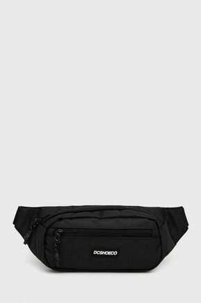 Opasna torbica DC črna barva - črna. Pasna torbica iz kolekcije DC. Model izdelan iz tekstilnega materiala.