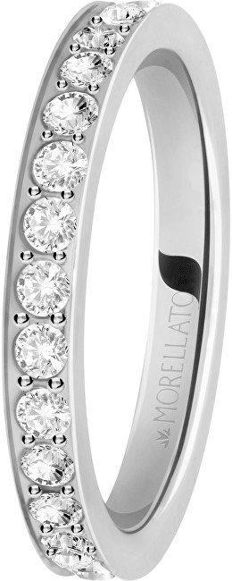 Morellato Jeklen prstan s kristali Love Rings SNA41 (Obseg 54 mm)