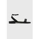 Sandali Liu Jo Pepita 04 žensko,SA2141EX01422222 - črna. Sandali iz kolekcije Liu Jo. Model izdelan iz ekološkega usnja.