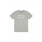 Otroška bombažna kratka majica Levi's bela barva - bež. Otroške kratka majica iz kolekcije Levi's. Model izdelan iz pletenine s potiskom.