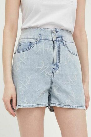 Jeans kratke hlače Armani Exchange ženski - modra. Kratke hlače iz kolekcije Armani Exchange