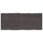 vidaXL Mizna plošča temno siva 120x50x4 cm obdelana trdna hrastovina