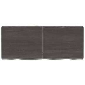 VidaXL Mizna plošča temno siva 120x50x4 cm obdelana trdna hrastovina