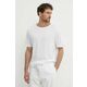 Kratka majica s primesjo lanu Tommy Hilfiger bela barva - bela. Kratka majica iz kolekcije Tommy Hilfiger, izdelana iz tanke, elastične pletenine. Model iz izjemno udobne, zračne tkanine.