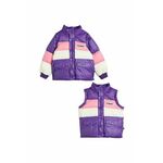 Otroška jakna Mini Rodini vijolična barva - vijolična. Otroški jakna iz kolekcije Mini Rodini. Podložen model, izdelan iz kombinacije različnih materialov. Model s povečano vodoodpornostjo, ki je idealen za slabše vremenske razmere.