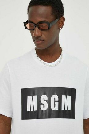 Bombažna kratka majica MSGM moški