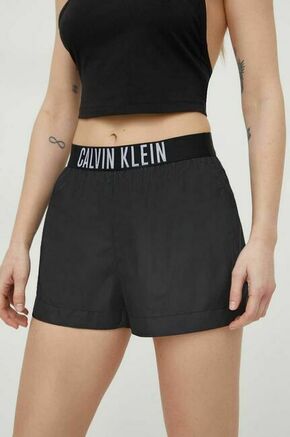 Kratke hlače za na plažo Calvin Klein črna barva - črna. Kratke hlače za na plažo iz kolekcije Calvin Klein. Model izdelan iz zračne tkanine.