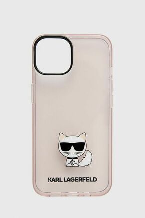 Karl Lagerfeld Ovitek za Apple iPhone 14 – Choupette Body Pink